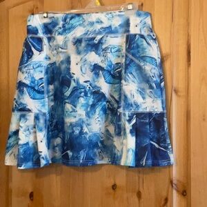 Blue Abstract Women's Skirt